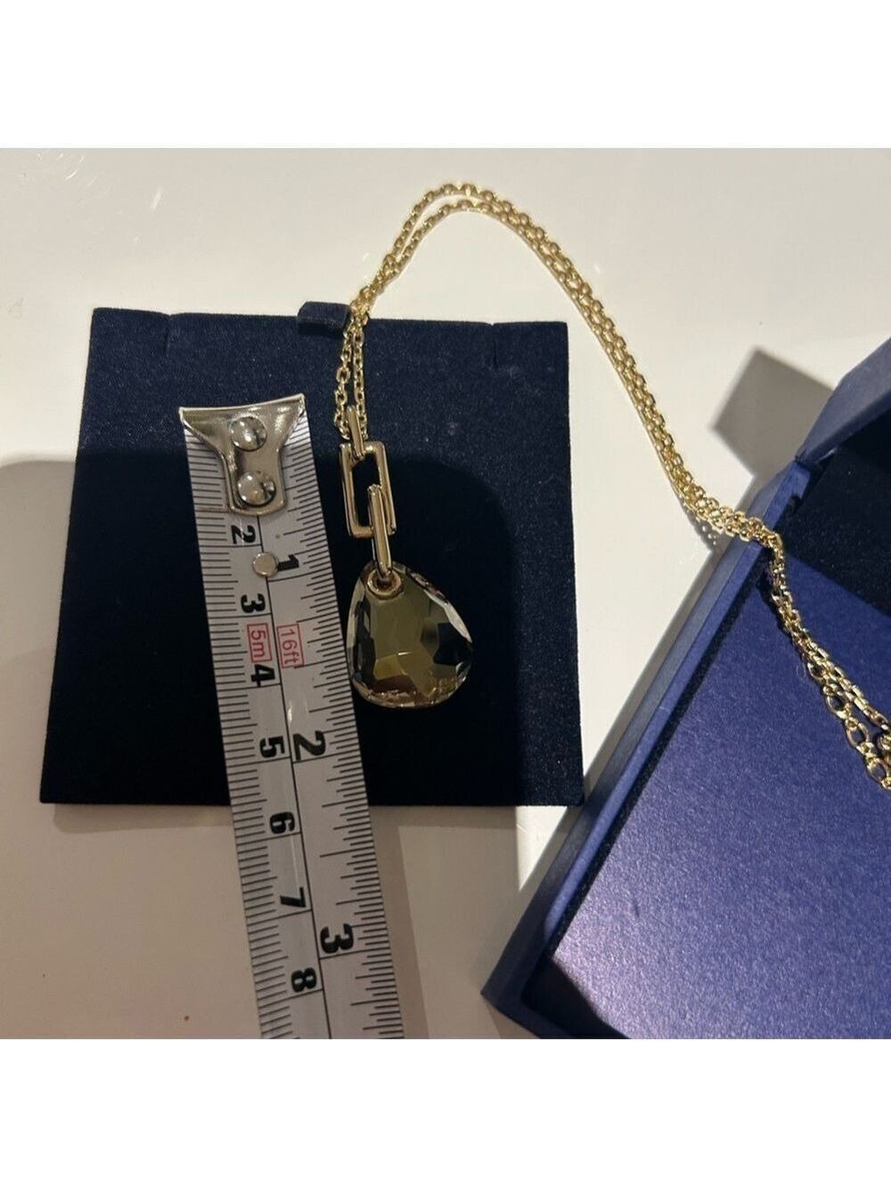 Swarovski Gold-Tone Teardrop Necklace - Picture 7 of 7